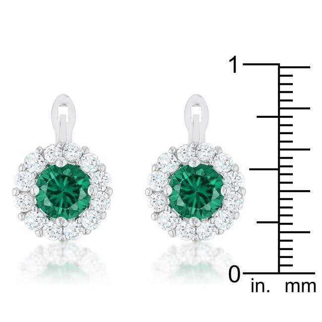 Emerald Simple Drop Earrings Earrings JGI   