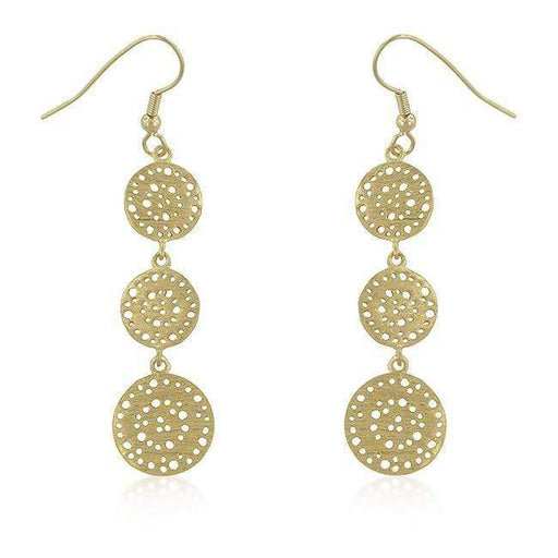 Golden Filigree Circle Earrings Earrings JGI   