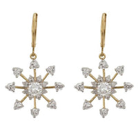 Thumbnail for Golden Snowflake Drops Earrings JGI   