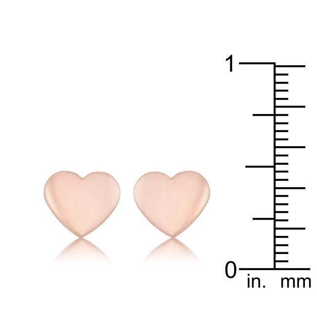 Janet Rose Gold Heart Stud Earrings Earrings JGI   