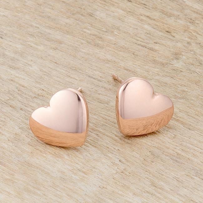 Janet Rose Gold Heart Stud Earrings Earrings JGI   