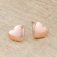 Thumbnail for Janet Rose Gold Heart Stud Earrings Earrings JGI   