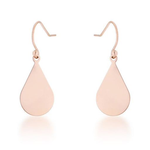 Karla Rose Gold Stainless Steel Teardrop Earrings Earrings JGI   