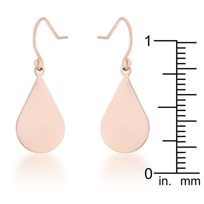 Karla Rose Gold Stainless Steel Teardrop Earrings Earrings JGI   