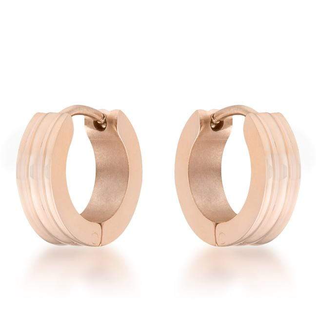 Marlene Rose Gold Stainless Steel Small Hoop Earrings Earrings JGI   