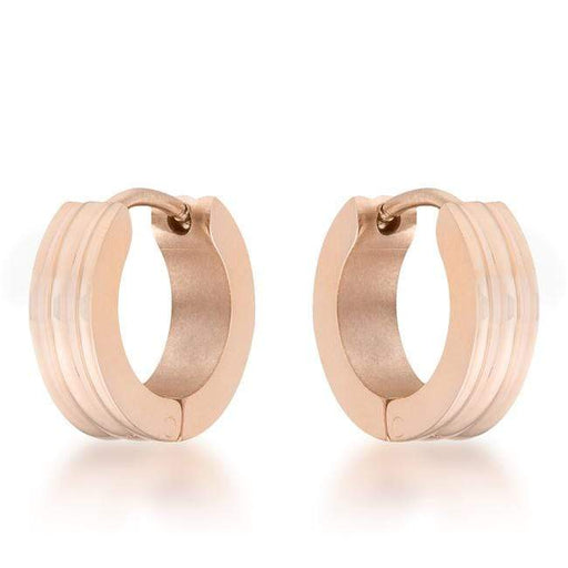 Marlene Rose Gold Stainless Steel Small Hoop Earrings Earrings JGI   