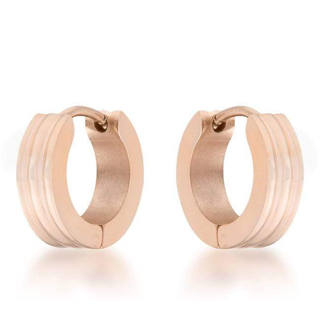 Marlene Rose Gold Stainless Steel Small Hoop Earrings Earrings JGI   