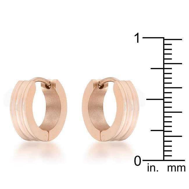 Marlene Rose Gold Stainless Steel Small Hoop Earrings Earrings JGI   