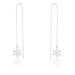 Noelle Rhodium Stainless Steel Snowflake Threaded Drop Earrings Earrings JGI   