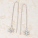 Noelle Rhodium Stainless Steel Snowflake Threaded Drop Earrings Earrings JGI   