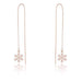 Noelle Rose Gold Stainless Steel Snowflake Threaded Drop Earrings Earrings JGI   