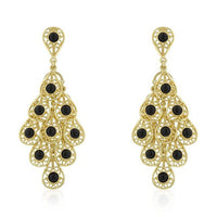 Thumbnail for Onyx Filigree Chandelier Earrings Earrings JGI   