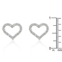 Thumbnail for Open Heart Cubic Zirconia Earrings Earrings JGI   