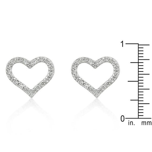 Open Heart Cubic Zirconia Earrings Earrings JGI   