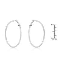Thumbnail for Rhodium Plated Twist Hoop Earrings Earrings JGI   