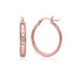 10k Rose Gold Hammered Oval Hoop Earrings Earrings Angelucci Jewelry   