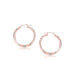 14k Rose Gold Fancy Diamond Cut Hoop Earrings (25mm Diameter) Earrings Angelucci Jewelry   
