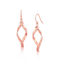 Thumbnail for 14k Rose Gold Freeform Spiral Motif Drop Earrings Earrings Angelucci Jewelry   