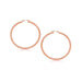 14k Rose Gold Polished Hoop Earrings (25 mm) Earrings Angelucci Jewelry   
