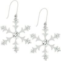 Thumbnail for Silver Snowflake Dangle Earrings Earrings JGI   