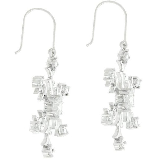 Silver Snowflake Dangle Earrings Earrings JGI   
