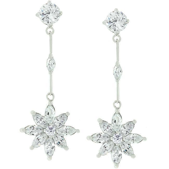 Star Cubic Zirconia Drop Earrings Earrings JGI   