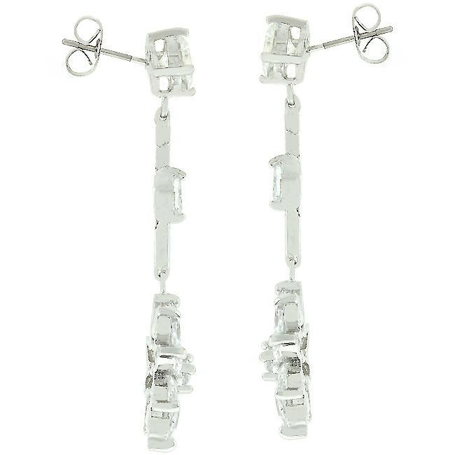 Star Cubic Zirconia Drop Earrings Earrings JGI   