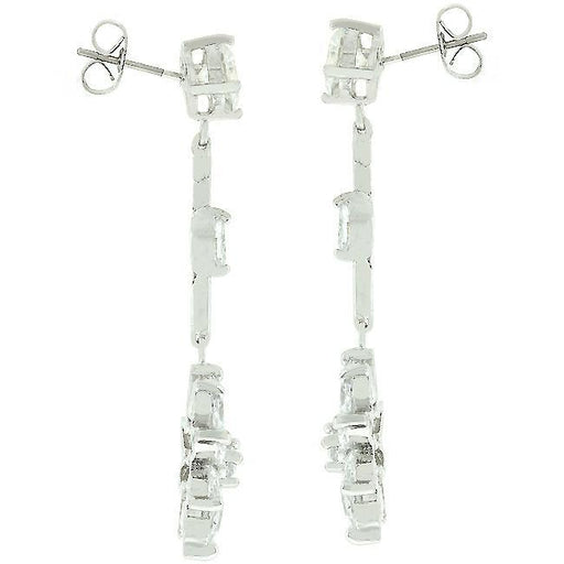 Star Cubic Zirconia Drop Earrings Earrings JGI   