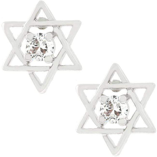 Star of David Stud Earrings Earrings JGI   