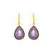 Amethyst and Black Spinel Earrings with Yellow Finish in Sterling Silver Earrings Angelucci Jewelry   