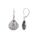 Earrings with Black Rutile Teardrops in Sterling Silver Earrings Angelucci Jewelry   