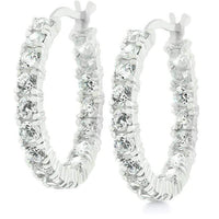 Thumbnail for Sterling Silver Eternity Hoop Earrings Earrings JGI   