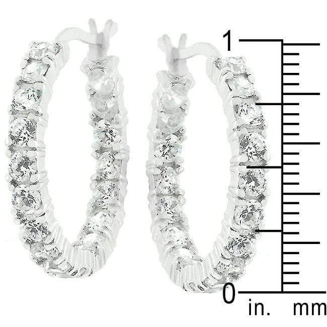 Sterling Silver Eternity Hoop Earrings Earrings JGI   