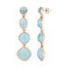 Long Earrings with Aqua Chalcedony in Rose Finish Sterling Silver Earrings Angelucci Jewelry   