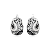 Thumbnail for Paisley Mosaic Earrings with Enamel and Cubic Zirconia in Sterling Silver Earrings Angelucci Jewelry   