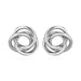 Polished Open Love Knot Earrings in Sterling Silver Earrings Angelucci Jewelry   