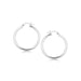 Sterling Silver Hoop Style Earrings with Polished Rhodium Plating (30mm) Earrings Angelucci Jewelry   