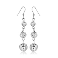 Thumbnail for Sterling Silver Layered Textured Ball Dangling Earrings Earrings Angelucci Jewelry   