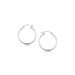 Sterling Silver Polished Thin Hoop Earrings with Rhodium Plating (20mm) Earrings Angelucci Jewelry   