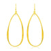 Sterling Silver Teardrop Shape Yellow Tone Stardust Dangling Earrings Earrings Angelucci Jewelry   