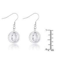 Thumbnail for Tera 1.25ct CZ Rhodium Double Ring Drop Earrings Earrings JGI   