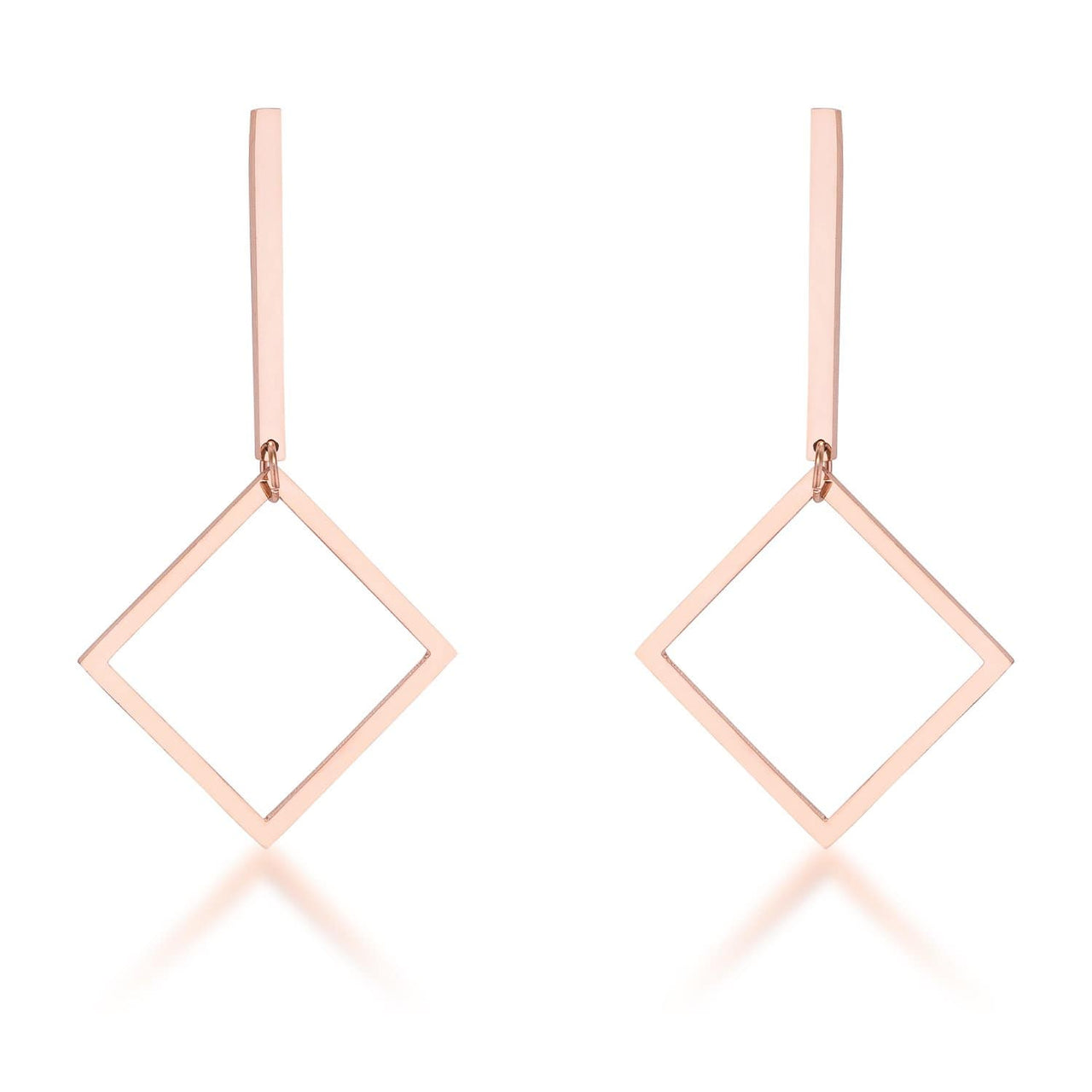 Trendy Geometric Stainless Steel Drop Earrings Earrings JGI   