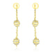 14k Two-Tone Gold Coil Wrapped Ball and Chain Dangling Earrings Earrings Angelucci Jewelry   
