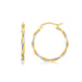 14k Two Tone Gold Twisted Hoop Earrings (1 inch Diameter) Earrings Angelucci Jewelry   
