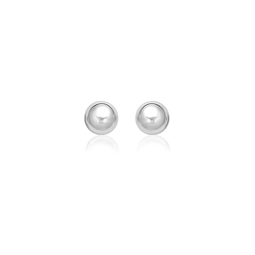14k White Gold Classic Stud Earrings (10.0 mm) Earrings Angelucci Jewelry   