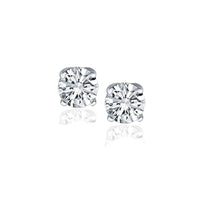 Thumbnail for 14k White Gold Diamond Four Prong Stud Earrings (1 cttw) Earrings Angelucci Jewelry   