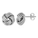 Love Knot Post Earrings in 14k White Gold Earrings Angelucci Jewelry   