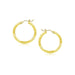 10k Yellow Gold Diamond Cut Hoop Earrings (15mm) Earrings Angelucci Jewelry   