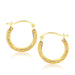 10k Yellow Gold Fancy Hoop Earrings Earrings Angelucci Jewelry   