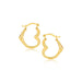 10k Yellow Gold Heart Hoop Earrings Earrings Angelucci Jewelry   